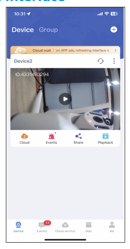Hlavní rozhraní aplikace EseeCloud