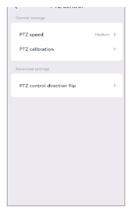 Indstillinger for PTZ-styring
