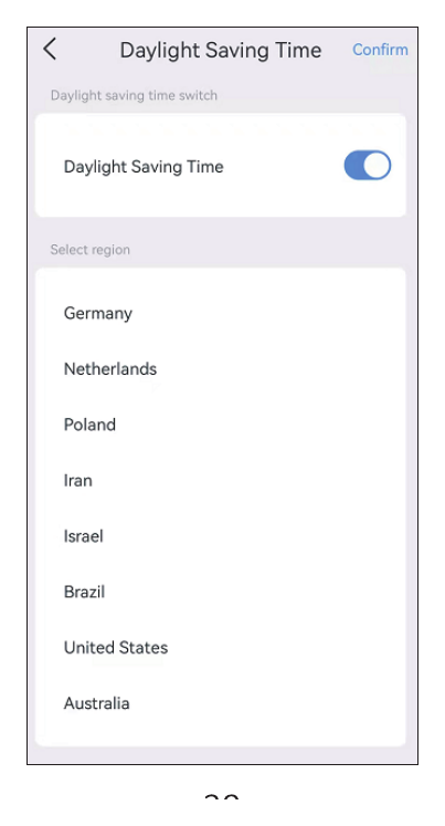 Nastavení letního času podle regionu